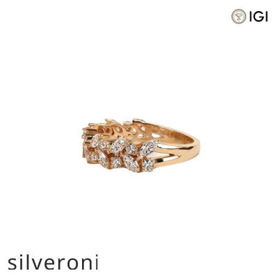 1.77 Carat Marquise and Round Lab Grown Diamond Cluster Ring in 14K Yellow Gold - 3