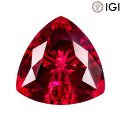 1.80 Carat Trilliant Cut Lab-Created Ruby - Silveroni