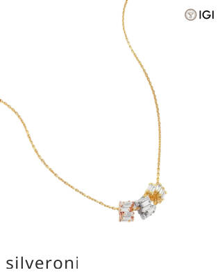 1.80 Carat VS Clarity Triple Diamond Tri-Color Rondelle Pendant - 1