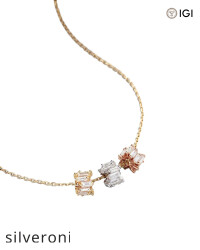 1.80 Carat VS Clarity Triple Diamond Tri-Color Rondelle Pendant - 2