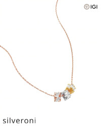 1.80 Carat VS Clarity Triple Diamond Tri-Color Rondelle Pendant - 4