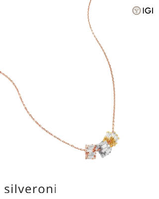 1.80 Carat VS Clarity Triple Diamond Tri-Color Rondelle Pendant - 4