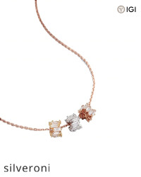 1.80 Carat VS Clarity Triple Diamond Tri-Color Rondelle Pendant - 5