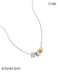 1.80 Carat VS Clarity Triple Diamond Tri-Color Rondelle Pendant - 7