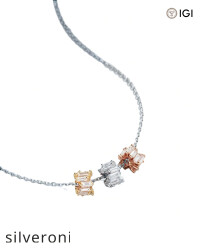 1.80 Carat VS Clarity Triple Diamond Tri-Color Rondelle Pendant - 8