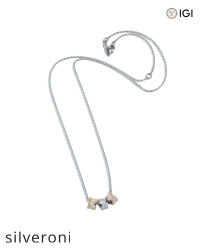 1.80 Carat VS Clarity Triple Diamond Tri-Color Rondelle Pendant - 9