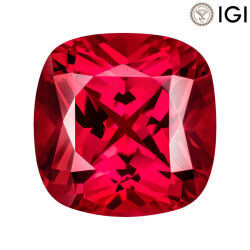2.40 Carat Cushion Cut Lab-Created Ruby - Silveroni