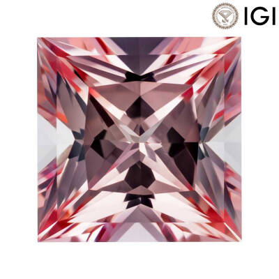2.52 Carat Lab-Created Pink Champagne Sapphire - 1