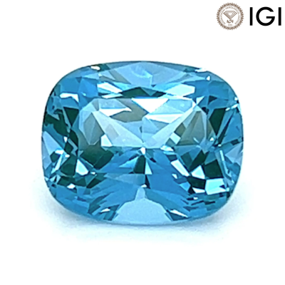 2.74 Carat Cushion Cut Lab-Created Paraiba Teal Spinel - 1