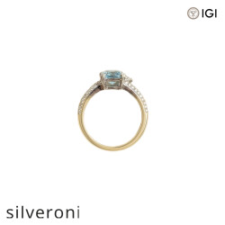 2.0 Carat Cushion Cut Lab Grown Blue Diamond Platinum Ring - 3