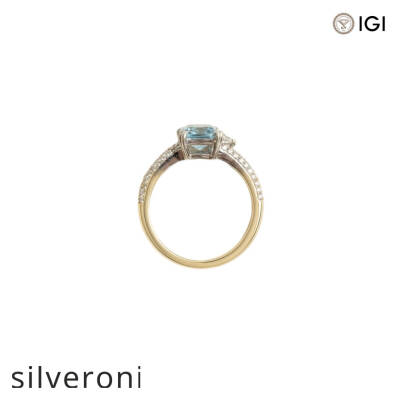 2.0 Carat Cushion Cut Lab Grown Blue Diamond Platinum Ring - 3
