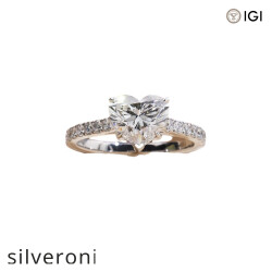 2.00 Carat Heart Shaped Lab Grown Diamond Solitaire Ring - 2