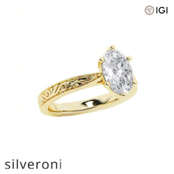 2.00 Carat Oval Lab Grown Diamond Solitaire Engagement Ring - 2