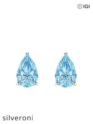 2.00 Carat Pear Cut CVD Lab Grown Diamond Stud Earrings - 1