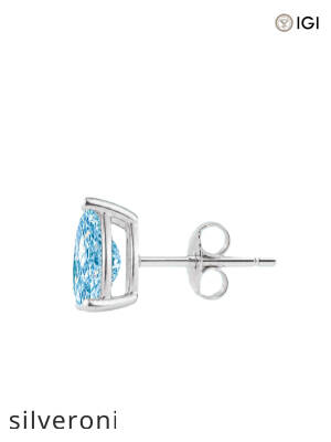 2.00 Carat Pear Cut CVD Lab Grown Diamond Stud Earrings - 2