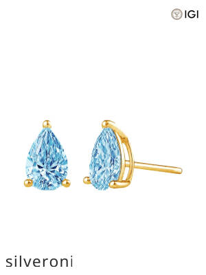 2.00 Carat Pear Cut CVD Lab Grown Diamond Stud Earrings - 3