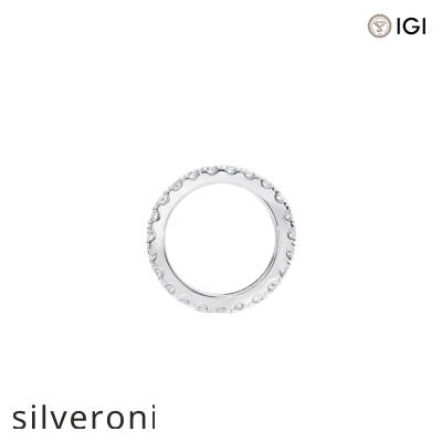 2.00 Carat Round Castle Set Diamond Wedding Band - 3