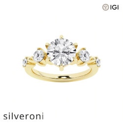 2.00 Carat Round Lab Grown Diamond Engagement Ring - Silveroni