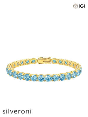 21 Carat Round Lab Grown Diamond Tennis Bracelet - 1