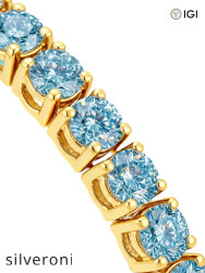 21 Carat Round Lab Grown Diamond Tennis Bracelet - 2