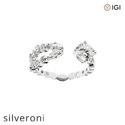 2.10 Carat D Color Lab Grown Diamond Openwork Ring - Silveroni