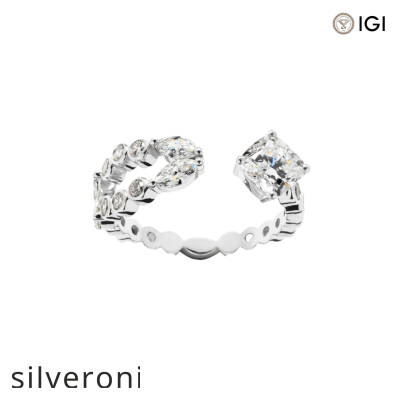 2.10 Carat D Color Lab Grown Diamond Openwork Ring - 1