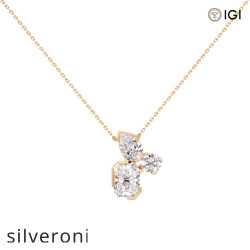 2.10 Carat Radiant Lab Grown Diamond Cluster Pendant - 2