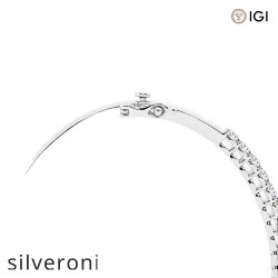 2.10 Carat Round Lab Grown Diamond Bangle Bracelet 14K White Gold - 3