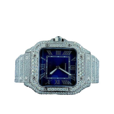 22.0 Carat Round Excellent Cut Lab Grown Diamond Men's Watch - 1