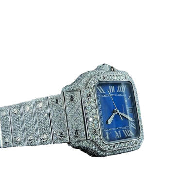 22.0 Carat Round Excellent Cut Lab Grown Diamond Men's Watch - 2