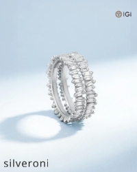 2.40 Carat Baguette Diamond Midi Ring Jackets in 18K Gold - Silveroni