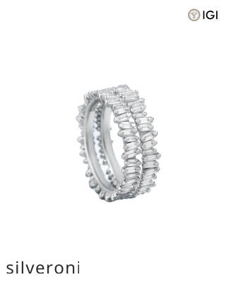 2.40 Carat Lab Grown Baguette Diamond Midi Eternity Ring Jackets - 1