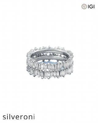 2.40 Carat Lab Grown Baguette Diamond Midi Eternity Ring Jackets - 3