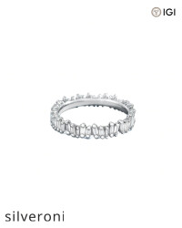 2.40 Carat Lab Grown Baguette Diamond Midi Eternity Ring Jackets - 4