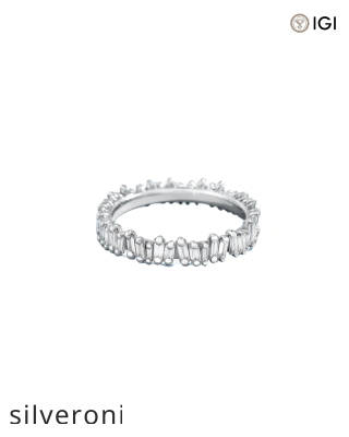 2.40 Carat Lab Grown Baguette Diamond Midi Eternity Ring Jackets - 4