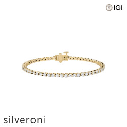 2.44 Carat Round Ideal Cut SI Clarity Lab Grown Diamond Tennis Bracelet - 2