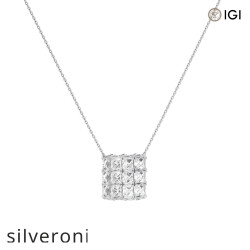 2.45 Carat Armor Cube Lab Grown Diamond Pendant Necklace - Silveroni