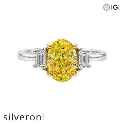 2.54 Carat Oval Lab Grown Diamond Ring in 18KT White Gold - 1