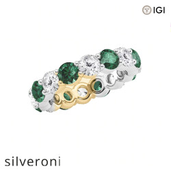 2.67 Carat Round Lab Grown Diamond Eternity Band in 14K White Gold - 2