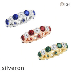 2.67 Carat Round Lab Grown Diamond Eternity Band in 14K White Gold - 3