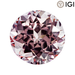 3.00 Carat Round Cut Lab-Created Pink Champagne Sapphire - Silveroni