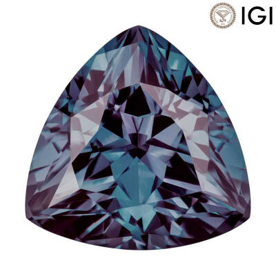 3.59 Carat Trilliant Cut Lab-Created Alexandrite - 1