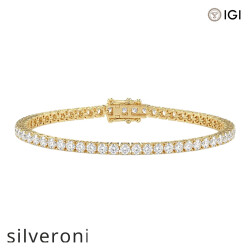 3.00 Carat D Color Lab Grown Diamond Tennis Bracelet - Silveroni