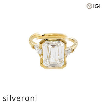 3.00 Carat Emerald Cut Lab Grown Diamond Ring - 3