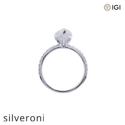 3.00 Carat Pear Cut Lab Grown Diamond Ring - 3