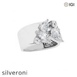 3.00 Carat Round Lab Grown Diamond Five-Stone Band - Silveroni