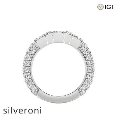 3.00 Carat Round Lab Grown Diamond Five-Stone Band - 5
