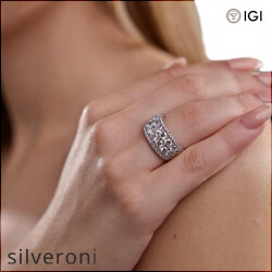 3.01 Carat Round Lab Grown Diamond Multi Row Band in 14K Rose Gold - 3