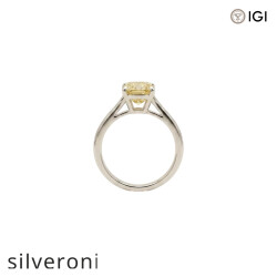 3.08 Carat Emerald Cut VS2 Lab Grown Diamond Half Band Ring - 3