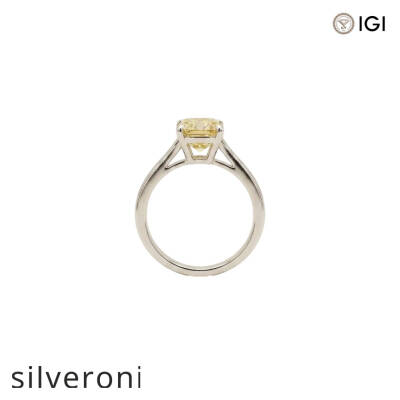 3.08 Carat Emerald Cut VS2 Lab Grown Diamond Half Band Ring - 3